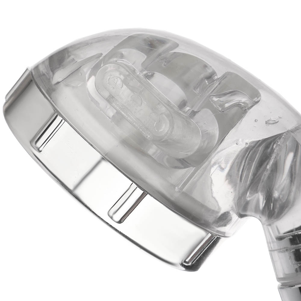 RAIN Лейка для душа, 3 режима, с функцией очистки воды, кнопка стоп, 80мм, прозрачный/хром, арт.№ 582-096