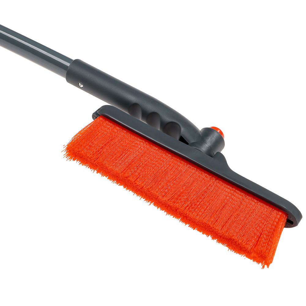 ЕРМАК Щетка для уборки снега со скребком, поворотный механизм, 61 см, арт.№ 775-059