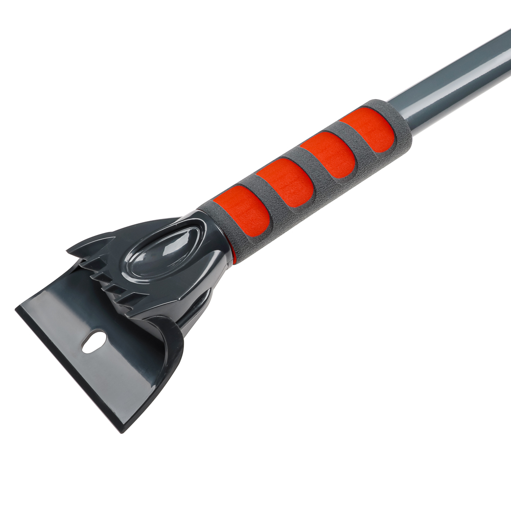 ЕРМАК Щетка для уборки снега со скребком, поворотный механизм, 61 см, арт.№ 775-059