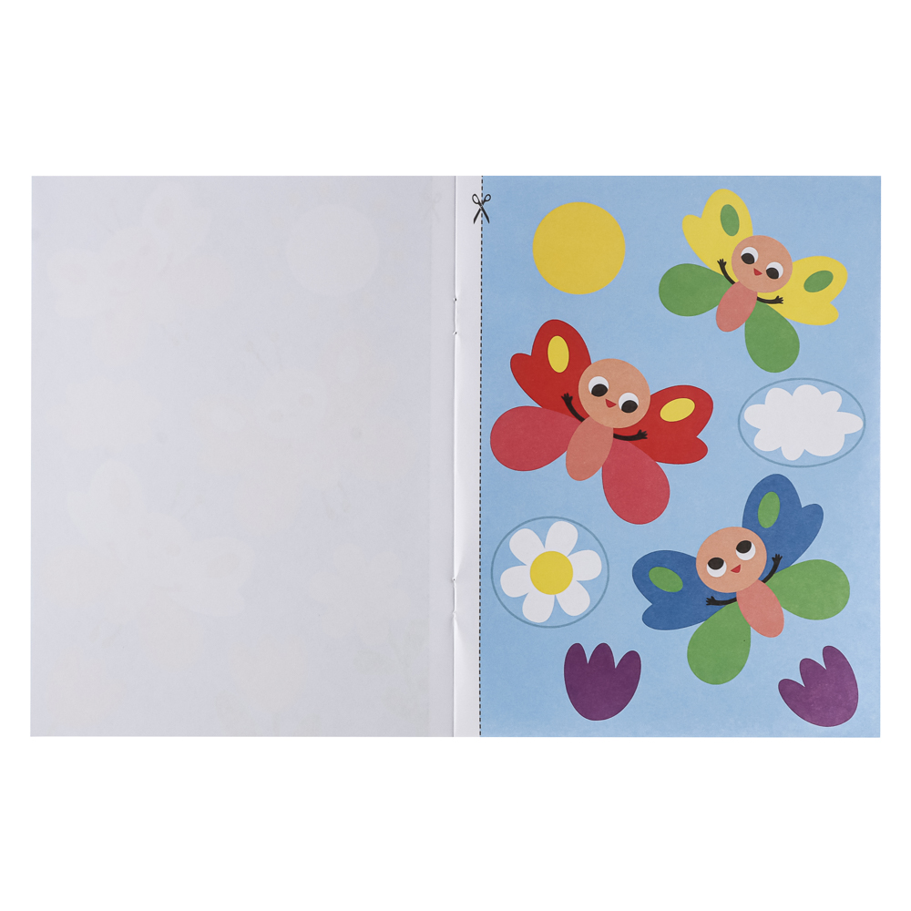 Книжка Аппликации/Вырезалки 21,2x16,2 см, бумага, 40 стр., 5 дизайнов, арт.№ 876-099