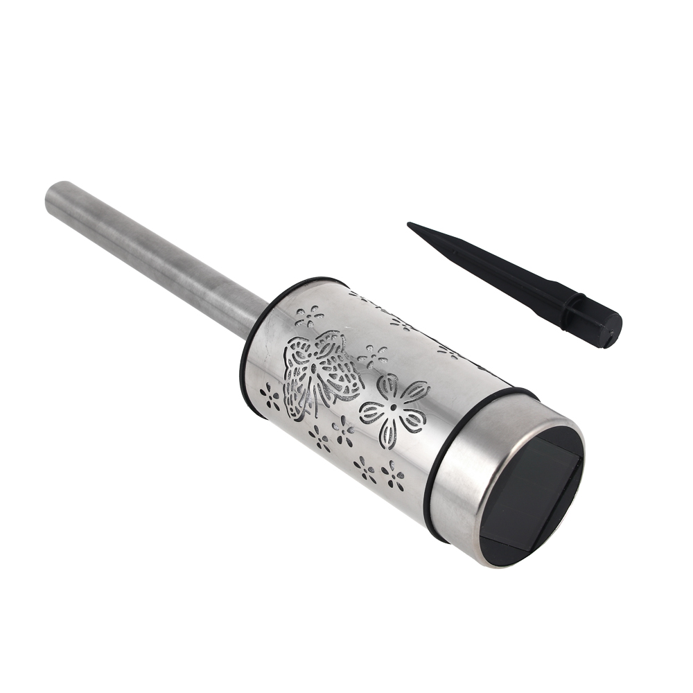 INBLOOM Фонарь на солн. бат. 6х41,5см LED1*RGB IP44 1*1.2V Ni-MH AAA600mAH 2.1v35мА, металл, пласт., арт.№ 475-297