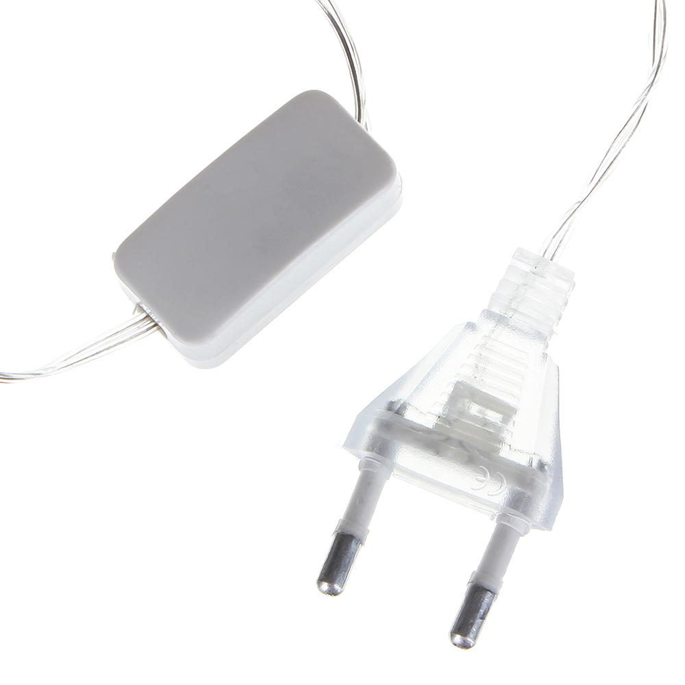 СНОУ БУМ Гирлянда эл. вьюн 9м, 100LED-алмаз,голубой, пост. свечение, ПВХ прозр., коннектор, 220В, арт.№ 351-489