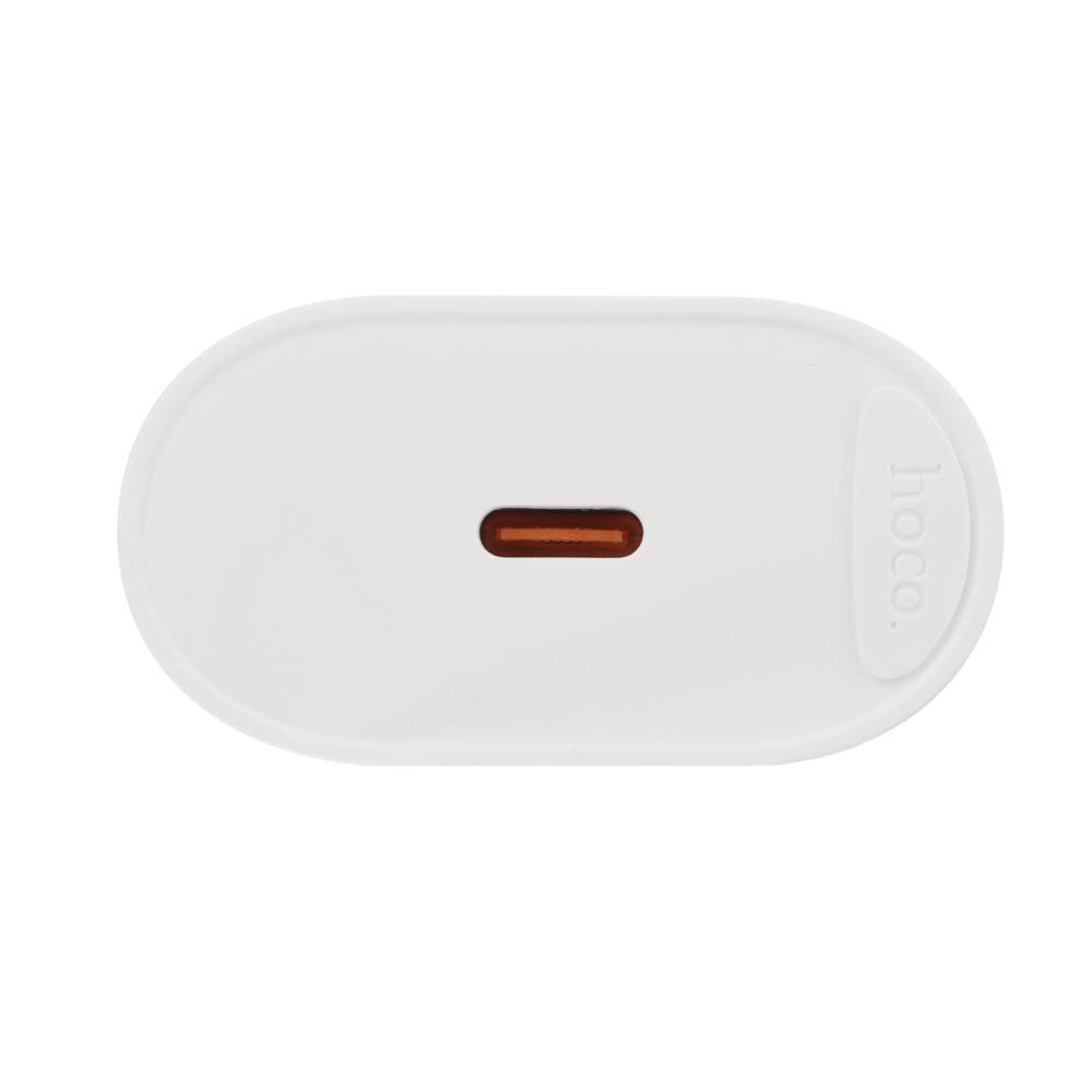 Сетевое зарядное устройство hoco. модель C109A, USB-С PD 20W, цвет: белый, арт.№ 916-278