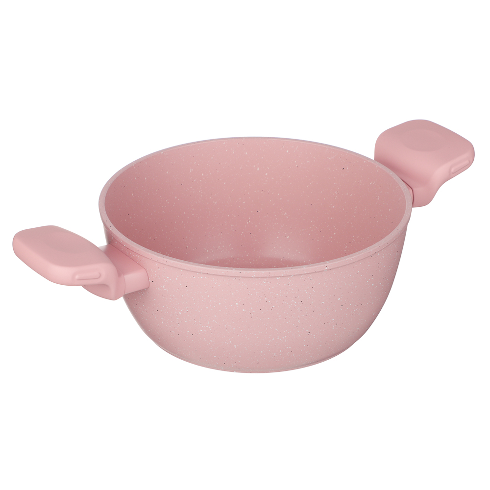 Кастрюля тм SATOSHI Ботаника 2,3л, d20х9см, антипригарное покрытие мрамор, индукция, 3 цвета, арт.№ 846-772