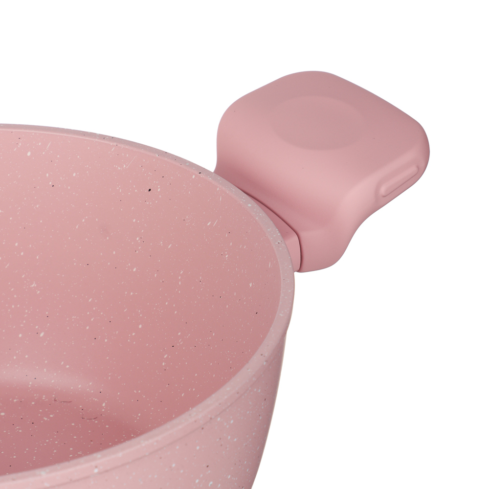 Кастрюля тм SATOSHI Ботаника 2,3л, d20х9см, антипригарное покрытие мрамор, индукция, 3 цвета, арт.№ 846-772