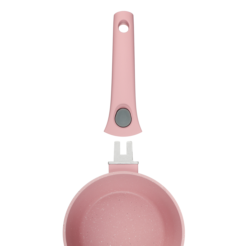 Ковш тм SATOSHI Ботаника 1,3л, d16см, с крышкой, съем. ручка, антиприг. покр. мрамор, инд, 3 цвета, арт.№ 846-773