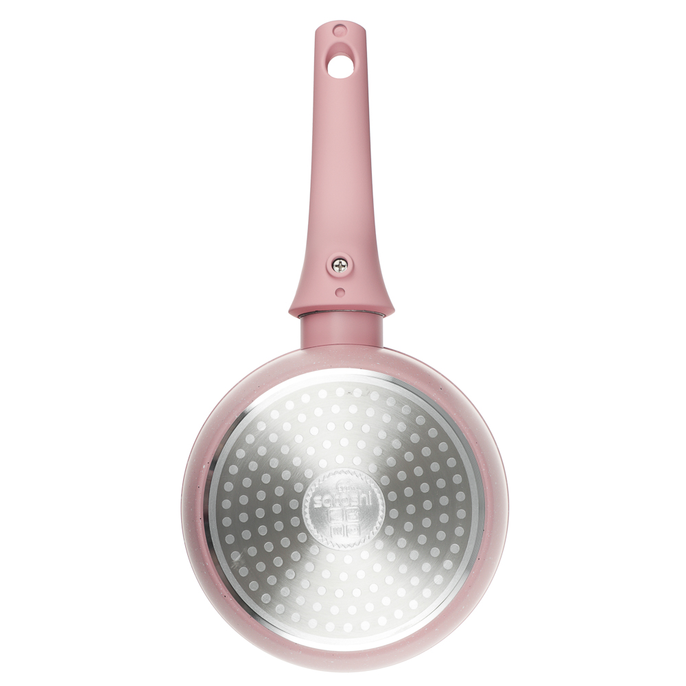 Ковш тм SATOSHI Ботаника 1,3л, d16см, с крышкой, съем. ручка, антиприг. покр. мрамор, инд, 3 цвета, арт.№ 846-773