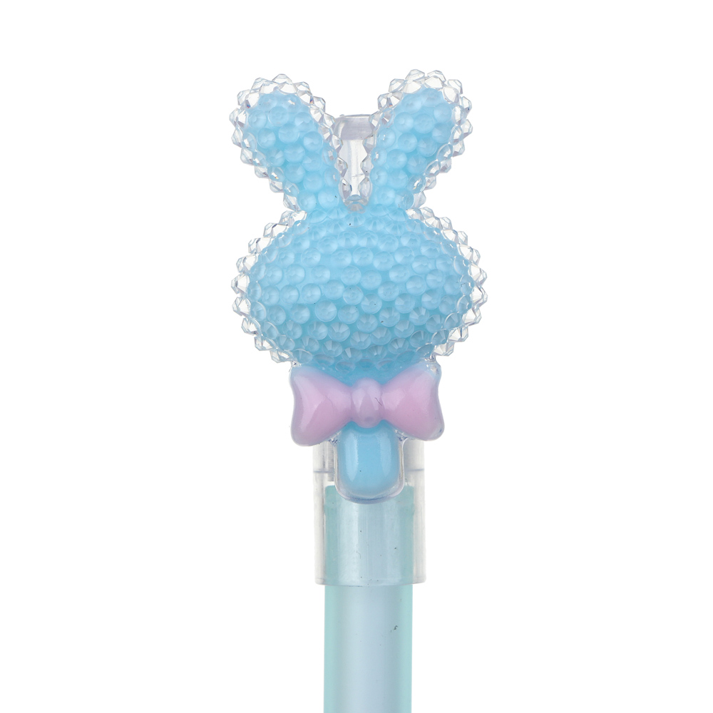 Ручка гелевая "пиши-стирай" синяя, с фигуркой "Стразики", 6 дизайнов, арт.№ 591-211