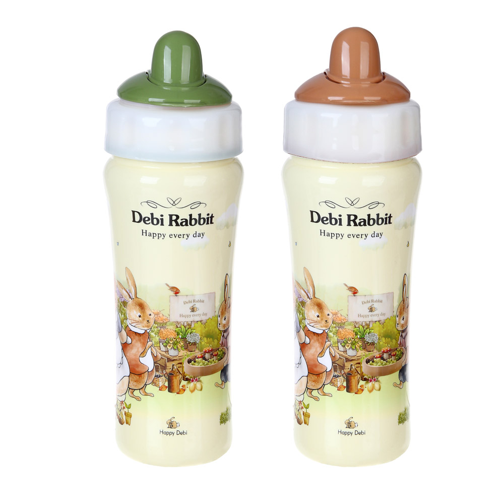 Бутылочка "Зайчата", 600мл, полипропилен, 2 цвета, арт.№ 829-203