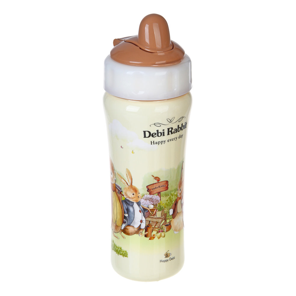 Бутылочка "Зайчата", 600мл, полипропилен, 2 цвета, арт.№ 829-203