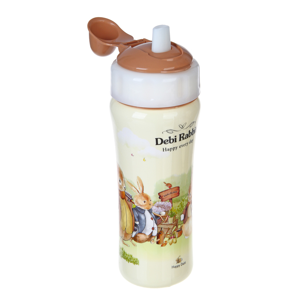 Бутылочка "Зайчата", 600мл, полипропилен, 2 цвета, арт.№ 829-203