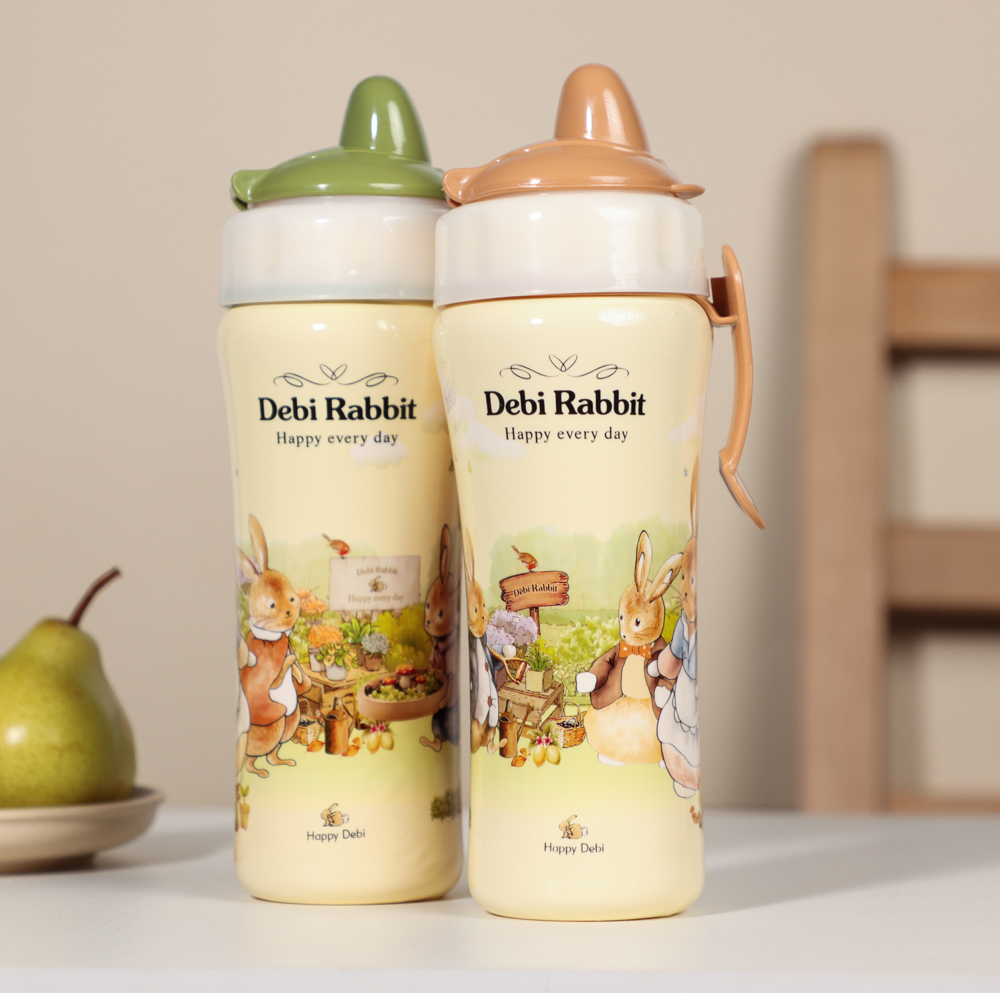 Бутылочка "Зайчата", 600мл, полипропилен, 2 цвета, арт.№ 829-203