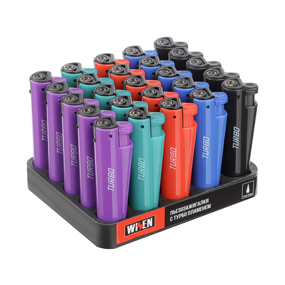 Зажигалка тм WISEN, WP15 TURBO HC 5 (15020), арт.№ 101-048