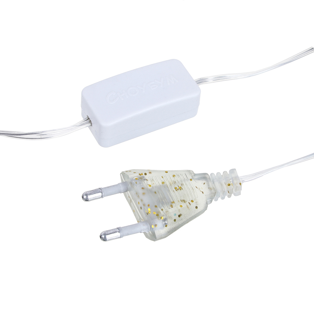 Гирлянда сетка 2x2 м СНОУ БУМ, 224 LED ламп, постоянное свечение шампань, ПВХ прозрачный, 220В, арт.№ 362-104