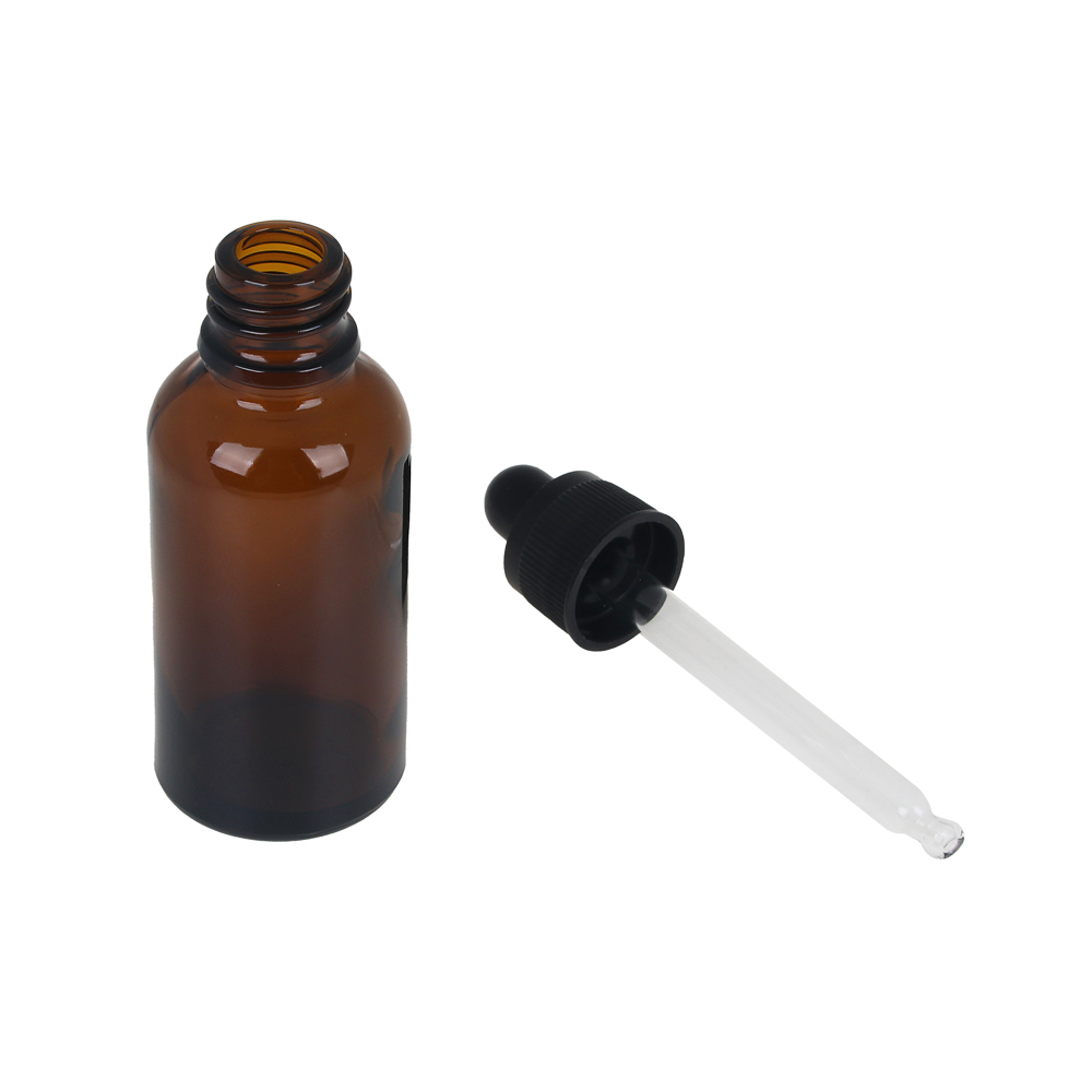 ЮНИLOOK Флакон косметический с пипеткой 2шт, 15мл/30мл, стекло, пластик PP, резина, арт.№ 357-240