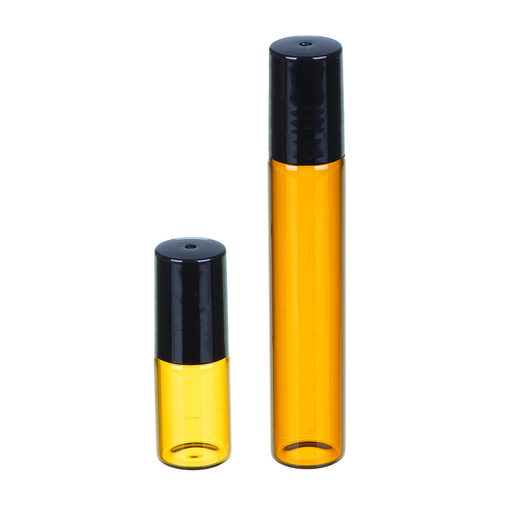 ЮНИLOOK Флакон косметический со стеклянным роликом 2шт, 3мл/10мл, стекло, пластик PP, арт.№ 357-239