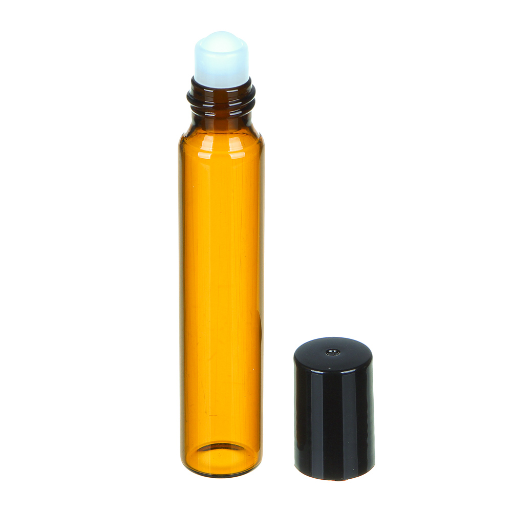 ЮНИLOOK Флакон косметический со стеклянным роликом 2шт, 3мл/10мл, стекло, пластик PP, арт.№ 357-239