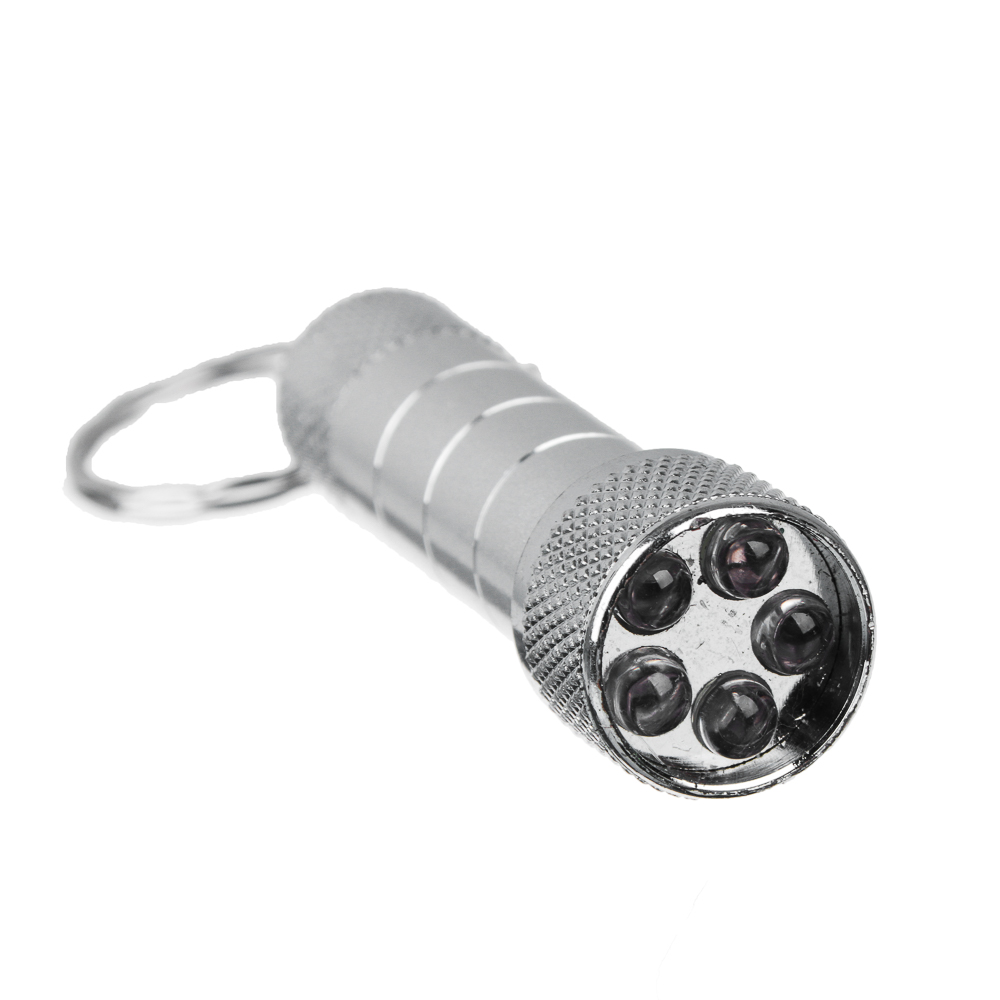 ЕРМАК Фонарик-брелок 5 LED, 3хLR44, алюминий, 6,7х1,2 см, арт.№ 198-070