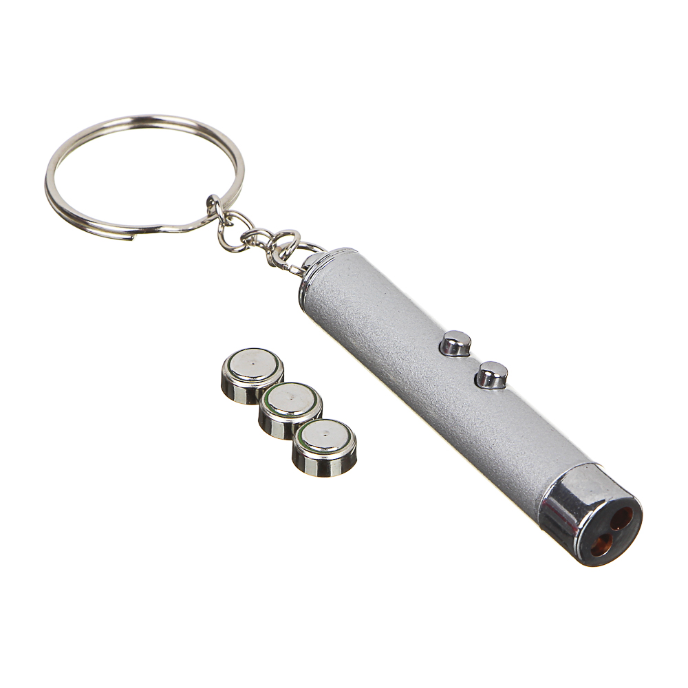 Лазерная указка с фонариком тм ЕРМАК, LR41, 6см, алюминий, арт.№ 227-002