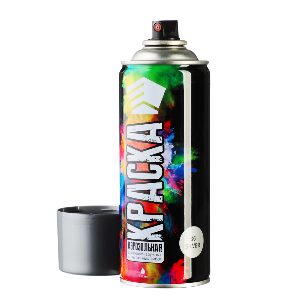 ЕРМАК Краска аэрозоль 400мл, серебро (9001/36), арт.№ 759-024