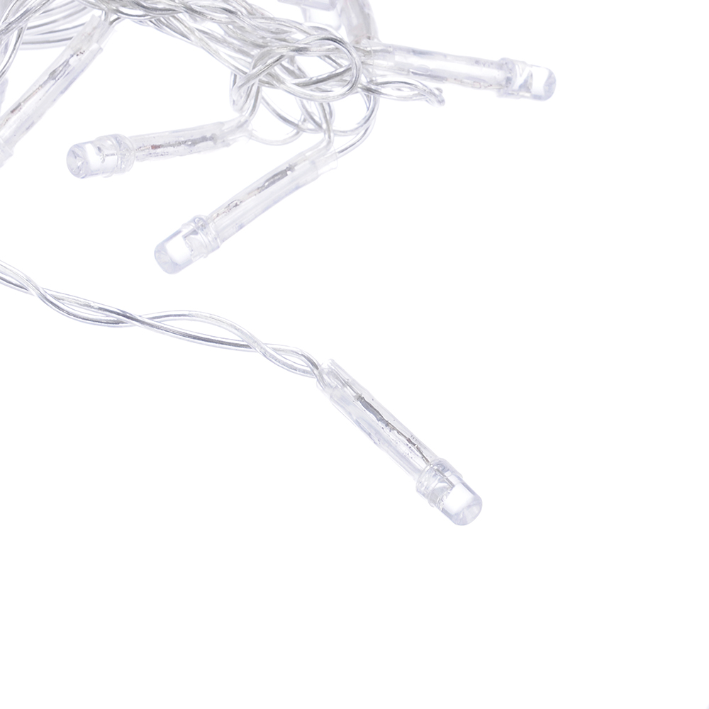 Гирлянда занавес 2x1,5 м СНОУ БУМ, 272 LED ламп, свечение мультицвет, ПВХ прозрачный, 8 режимов, коннектор, 220В, арт.№ 382-011