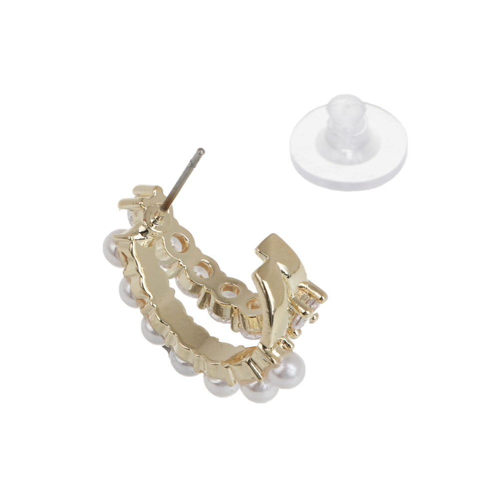 Серьги, медь, цирконий, 2 дизайна, БЖ25-1, арт.№ 023-001