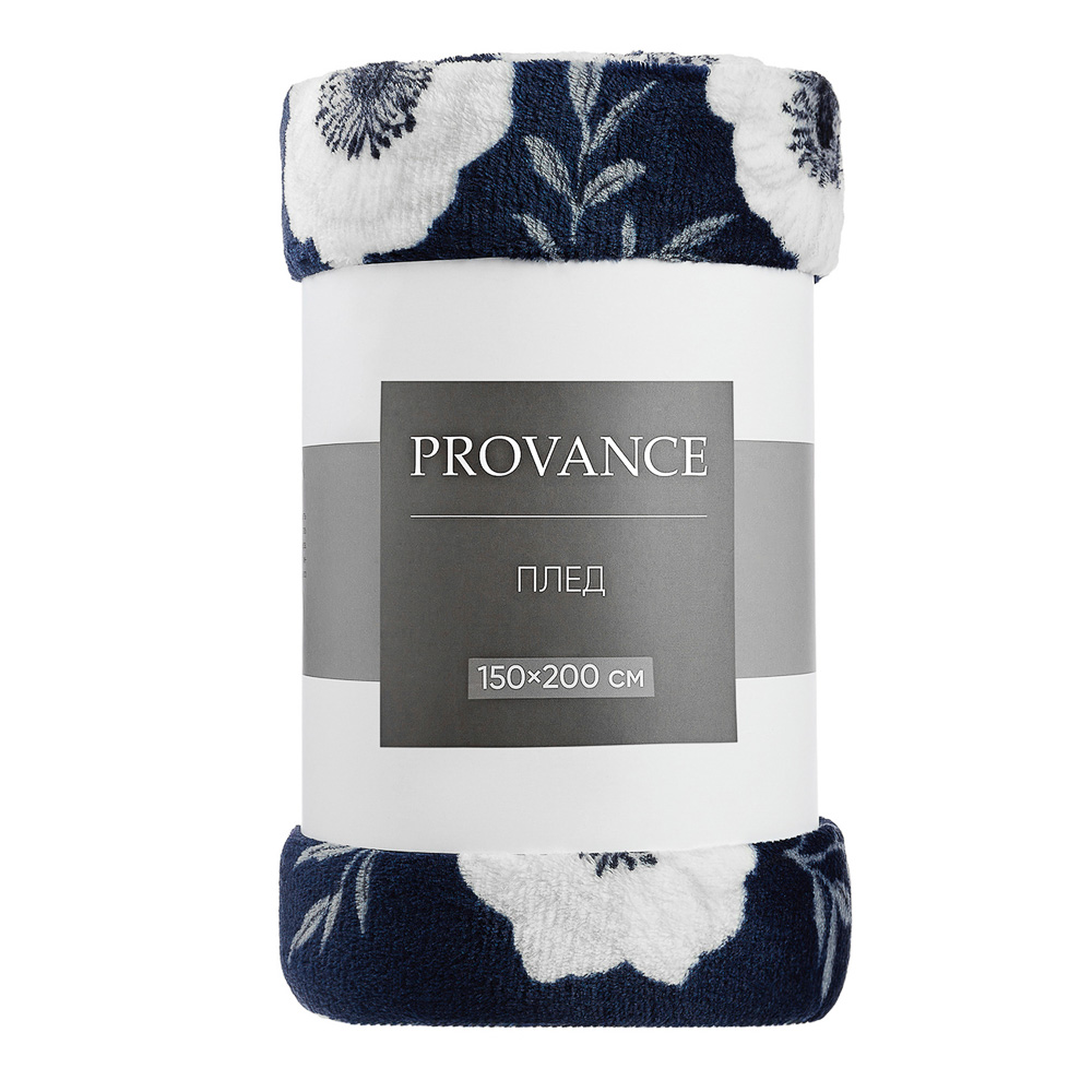 PROVANCE Нэви Плед микрофибра 150х200см, 230гр/м, 2 дизайна, арт.№ 487-058
