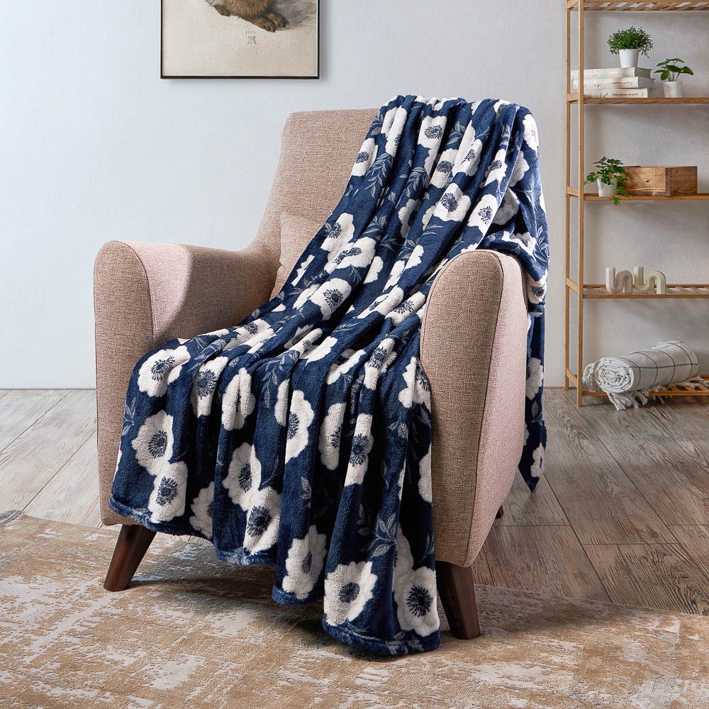 PROVANCE Нэви Плед микрофибра 150х200см, 230гр/м, 2 дизайна, арт.№ 487-058