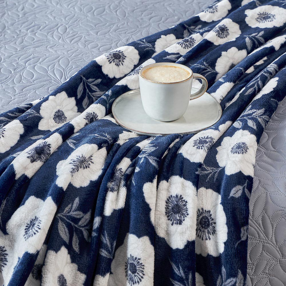 PROVANCE Нэви Плед микрофибра 150х200см, 230гр/м, 2 дизайна, арт.№ 487-058