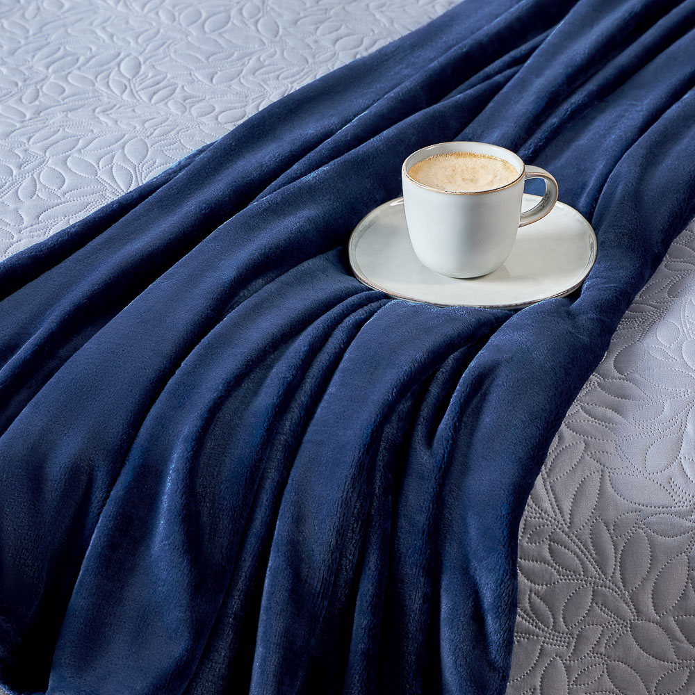 PROVANCE Нэви Плед микрофибра, 150х200см, 400гр/м, 2 цвета, арт.№ 487-060