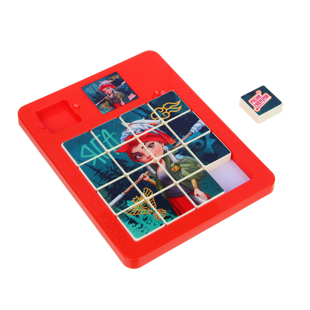 BY Русские Супергерои Логическая игра "Магнитные пятнашки", пластик, 15x19x2см, 8 дизайнов, арт.№ 214-084