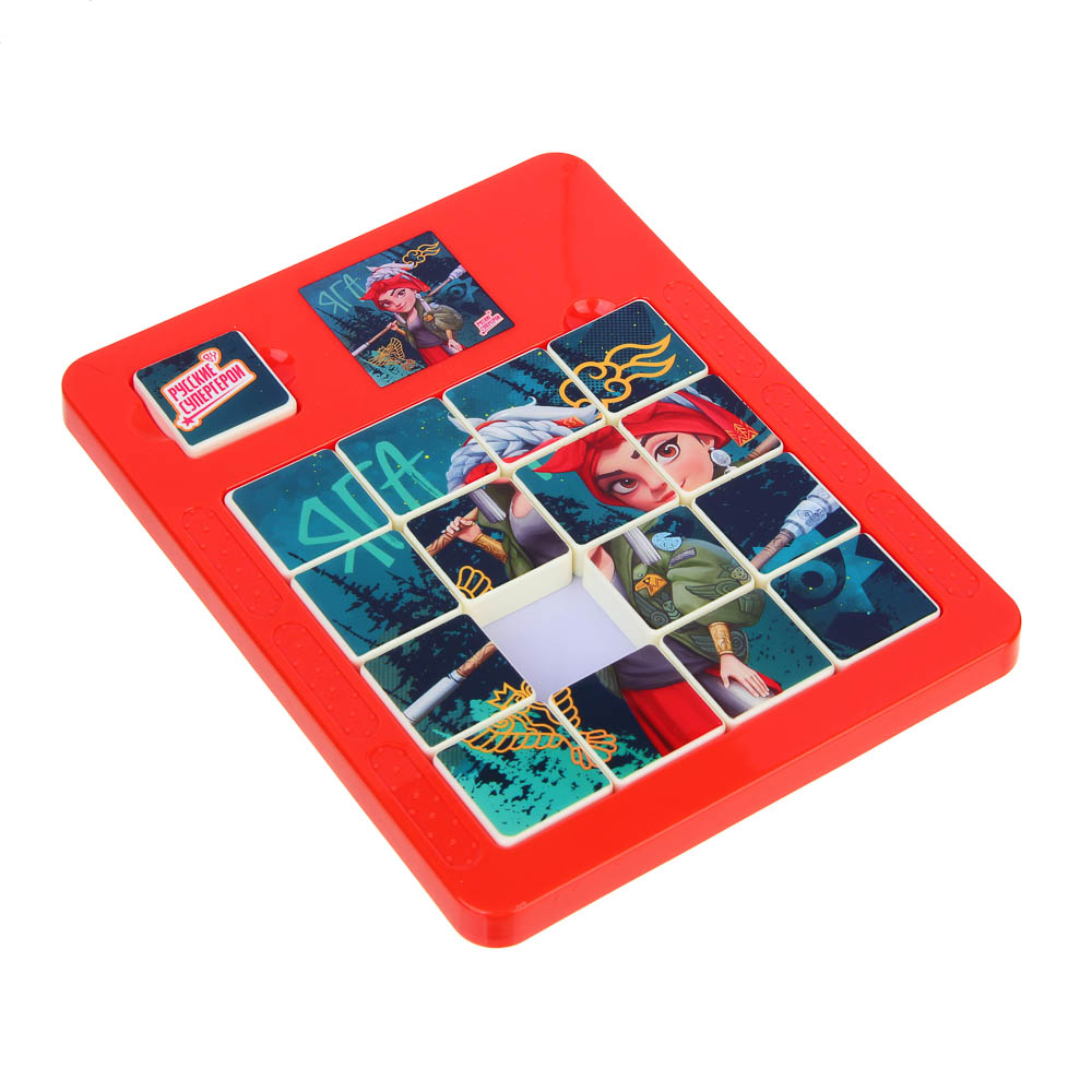 BY Русские Супергерои Логическая игра "Магнитные пятнашки", пластик, 15x19x2см, 8 дизайнов, арт.№ 214-084