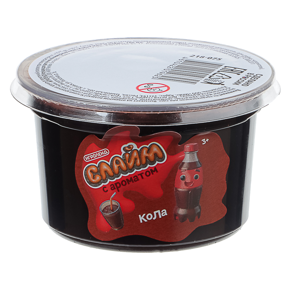 Игрушка для детей из полимерных пластичных масс "Слайм", ИГРОЛЕНД, с ароматом, 100 мл, арт.№ 218-075