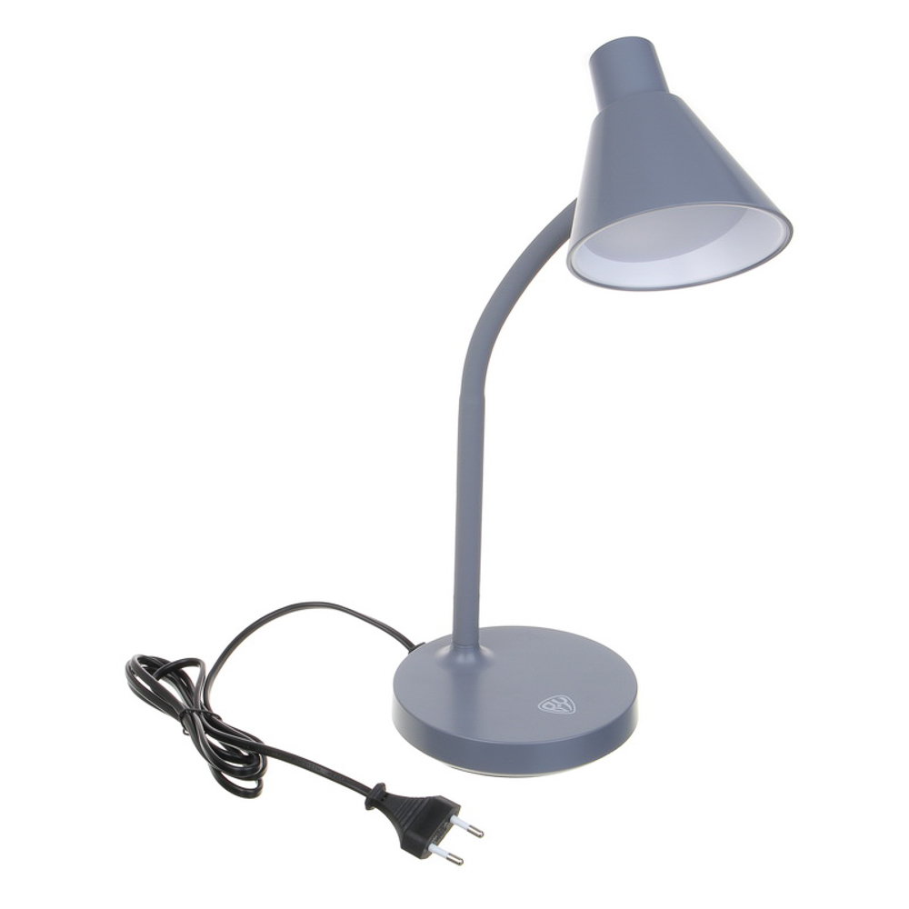 Светильник BY Бевел 14 LED, 230В, 5 Вт, 500Лм, кабель 1,5м, металл, пластик, серый, арт.№ 417-168