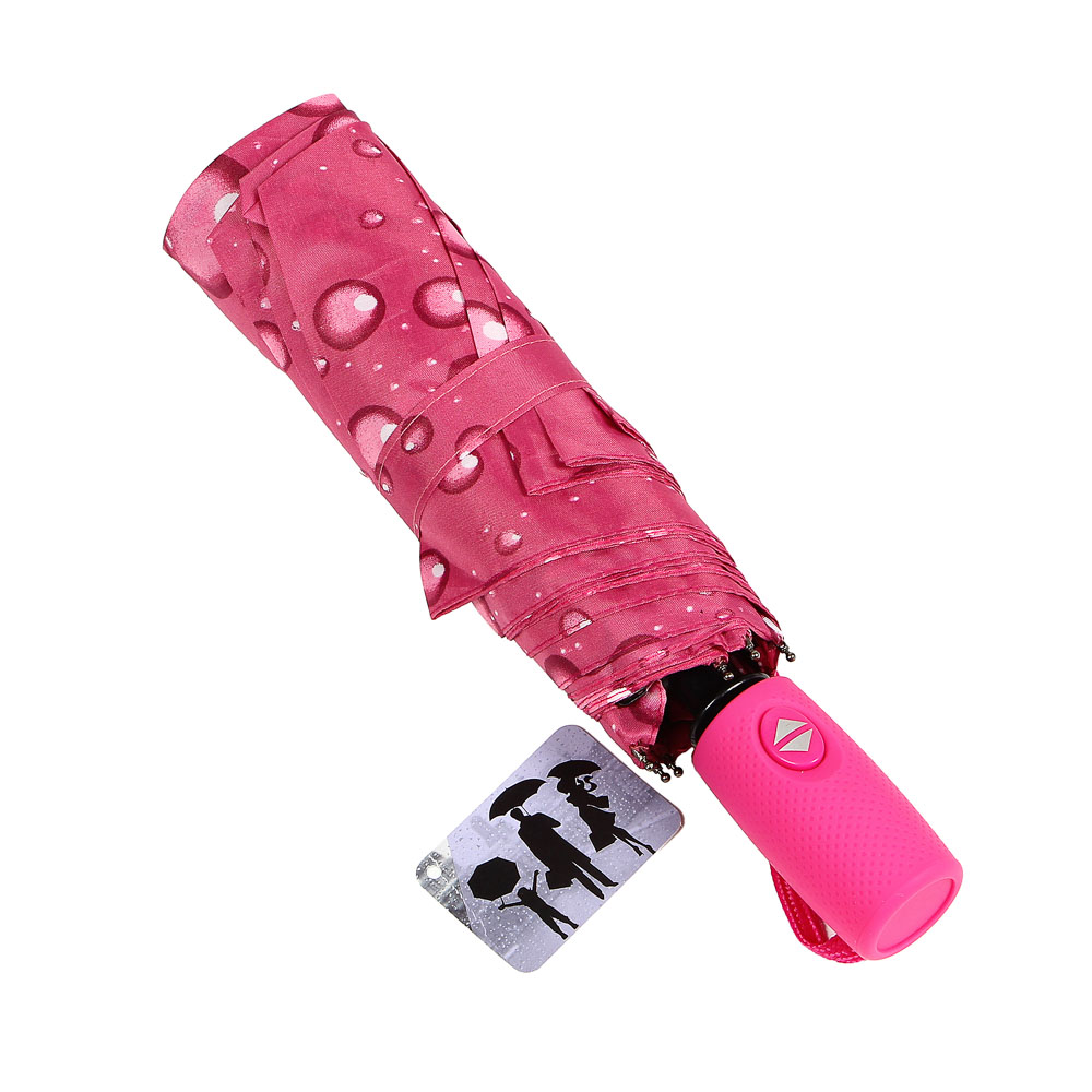 Зонт универсальный, автомат, металл, пластик, полиэстер, 55см, 8 спиц, 4 цвета, арт.№ 302-295