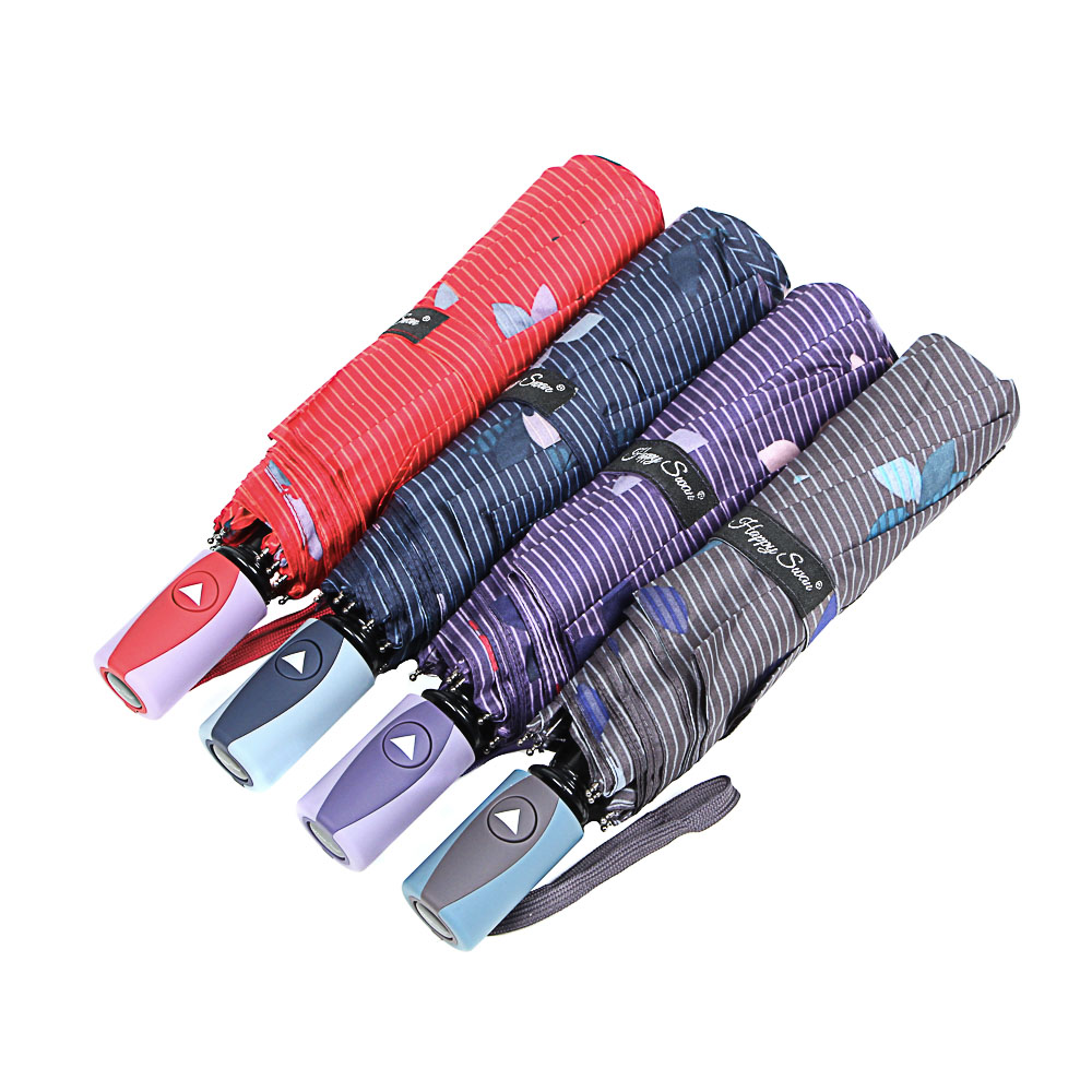 Зонт универсальный, автомат, металл, пластик, полиэстер, 55см, 8 спиц, 4 цвета, арт.№ 302-295