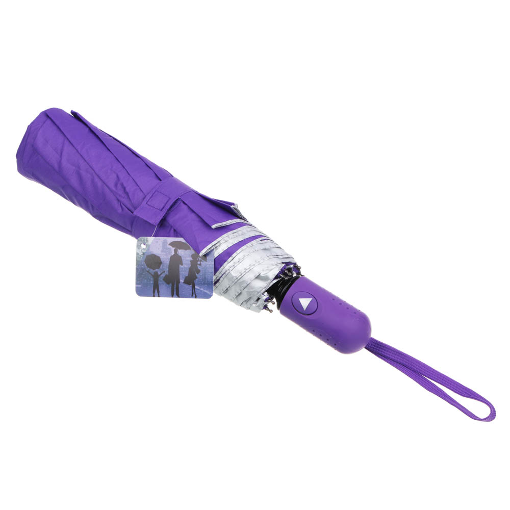 Зонт женский, полуавтомат, сплав, пластик, полиэстер, 55см, 8 спиц, 6 цветов, арт.№ 302-298