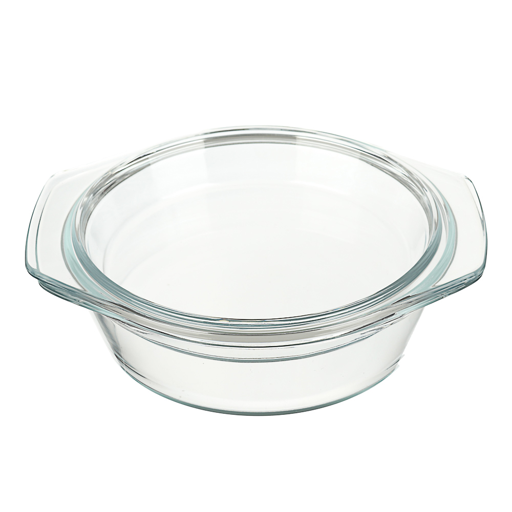 SATOSHI Кастрюля жаропрочная с крышкой, стекло, 23х20х9,5см, 1,4л, арт.№ 825-001