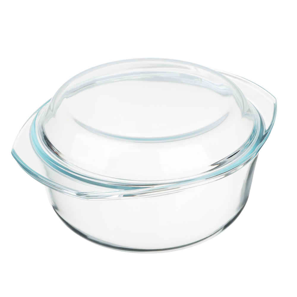 SATOSHI Кастрюля жаропрочная с крышкой, стекло, 27х22х13см, 2,5л, арт.№ 825-002