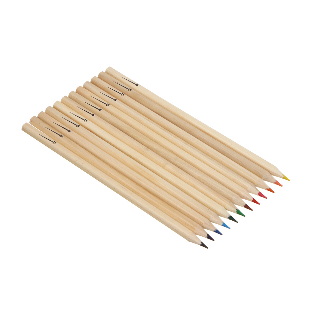 Карандаши 12 цветов, в дерев.пенале BY Русские Супергерои "Свет" натурал. дерево, шестигранные, арт.№ 801-095