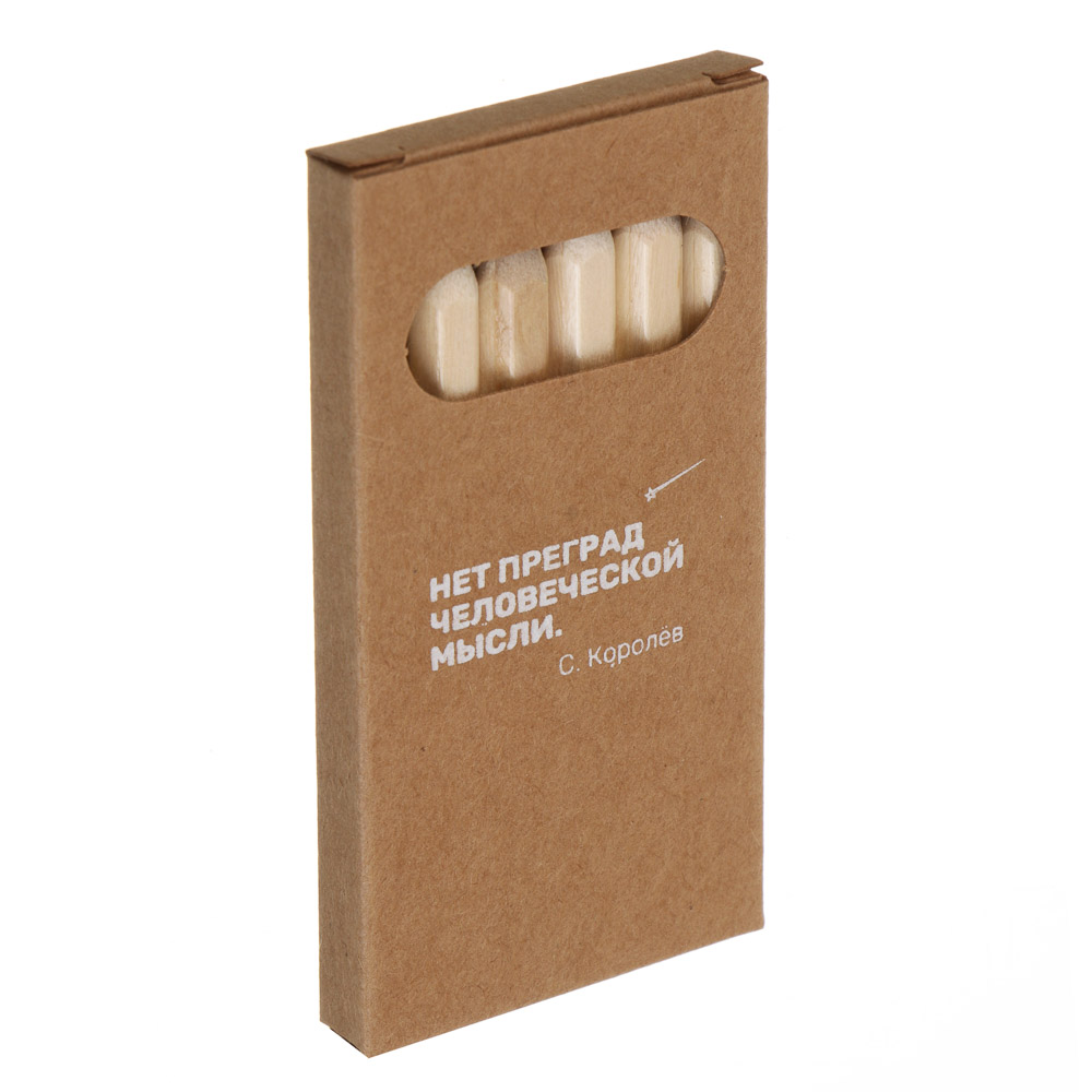 Карандаши 6 цв., мини 9см. BY Русские Супергерои "Свет" натурал. дерево, шестигранные, крафт, арт.№ 801-096