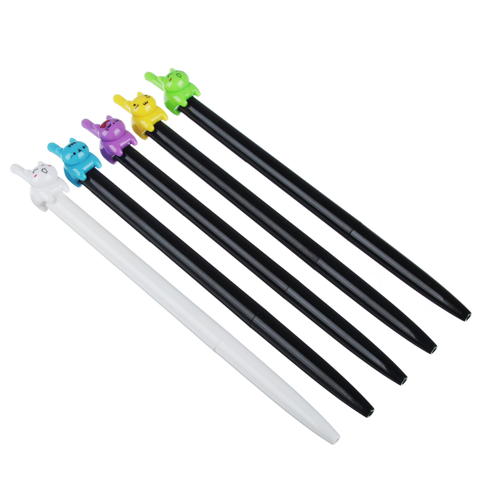 Авторучка синяя "Котик", чернила на масляной основе, 6 цветов, арт.№ 626-013