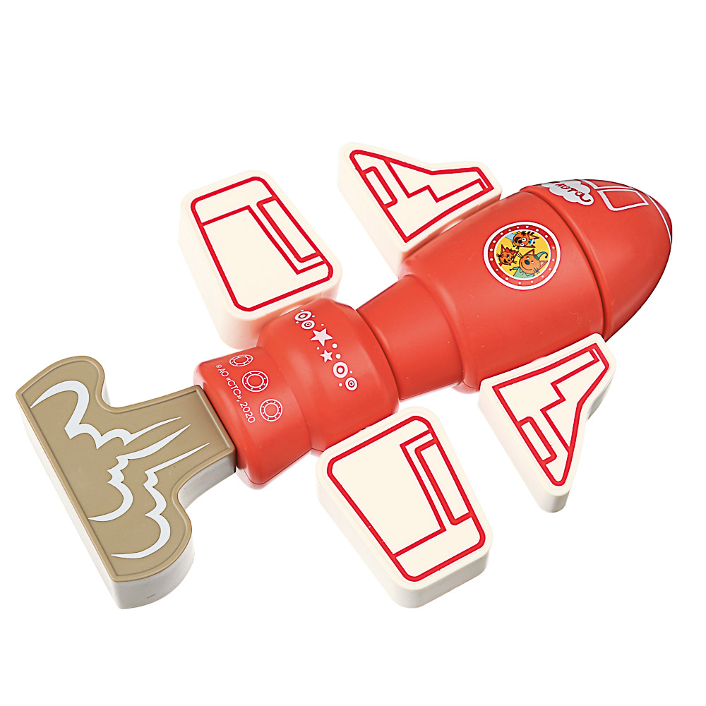 ИГРОЛЕНД Конструктор магнитный "Ракета Три кота", 8 дет., ABS, 15х19х5см, 2 дизайна, арт.№ 859-061