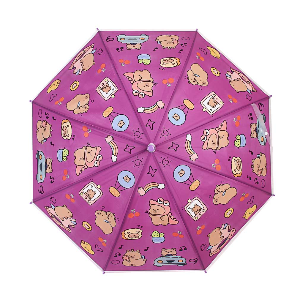 Зонт-трость детский, диаметр 82 см, 8 спиц, металл, пластик, ЭВА, арт.№ 302-409