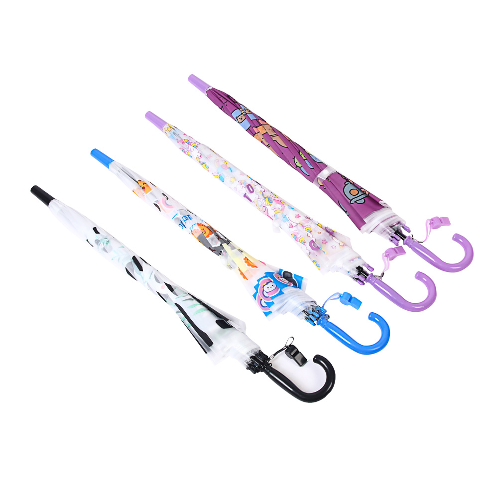 Зонт-трость детский, диаметр 82 см, 8 спиц, металл, пластик, ЭВА, арт.№ 302-409