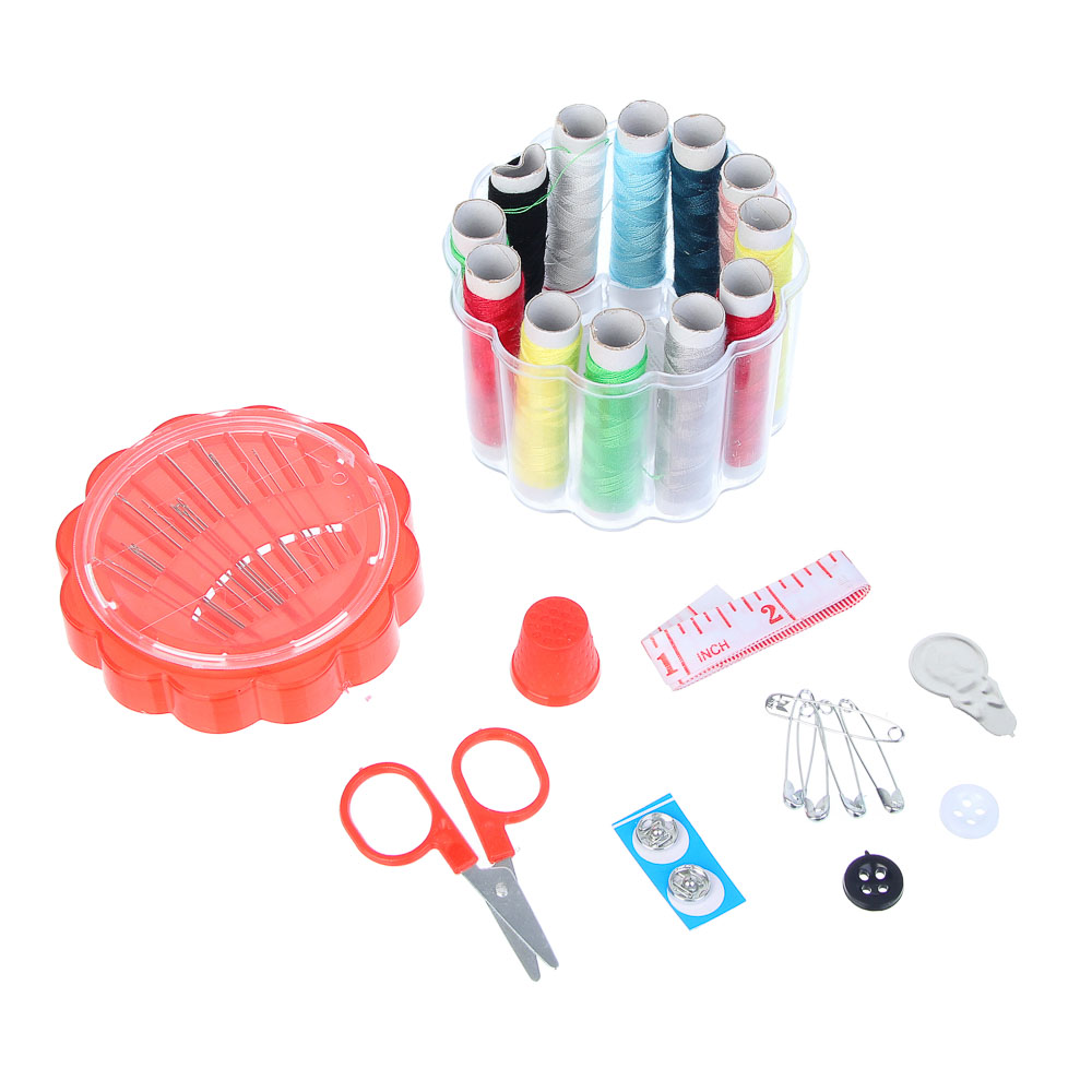 Набор для шитья (нитки, иголки, ножницы, сантиметр и т.д.) 8,5х6см, НС-013, арт.№ 308-115