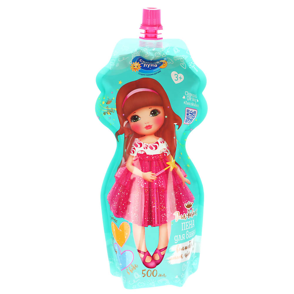 Пена для ванн ЯРКИЕ МОМЕНТЫ для девочек, меняющая цвет, дой-пак, 500мл, арт.№ 927-061