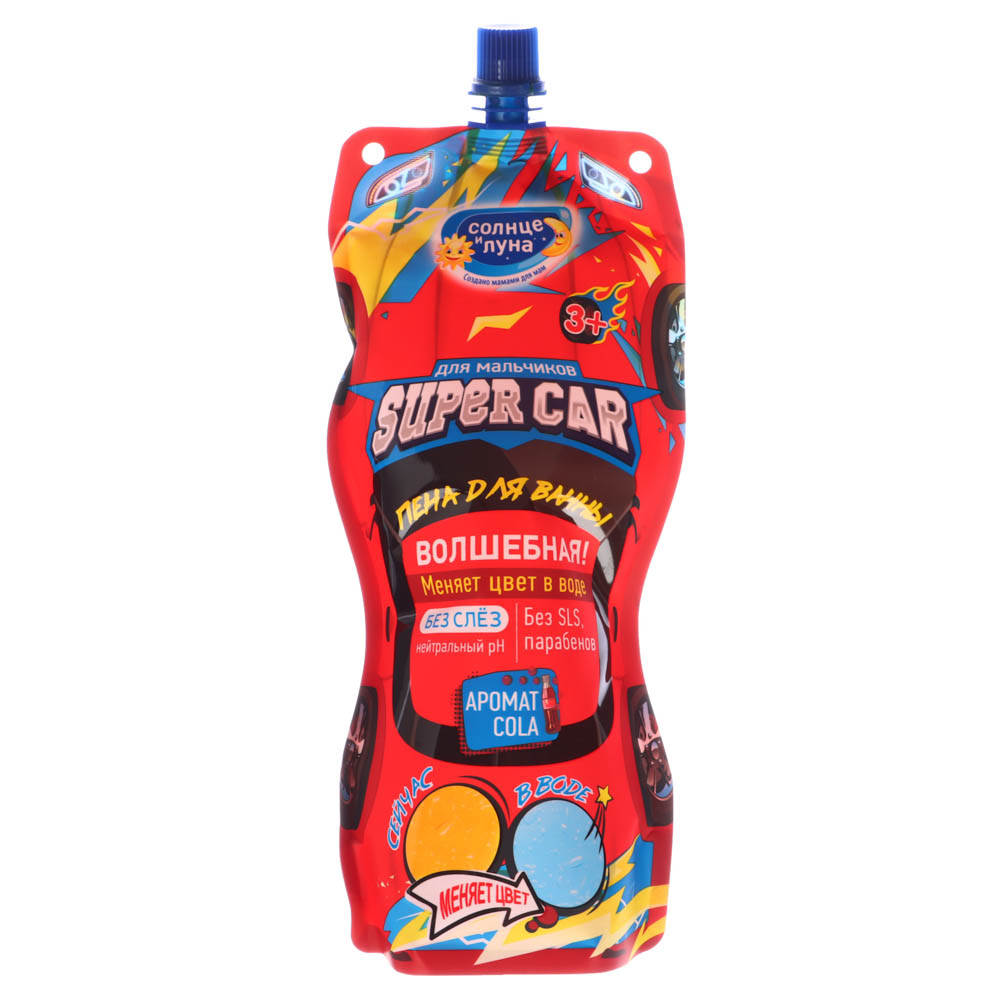 Пена для ванн ЯРКИЕ МОМЕНТЫ для мальчиков, меняющая цвет, дой-пак, 500мл, арт.№ 927-062