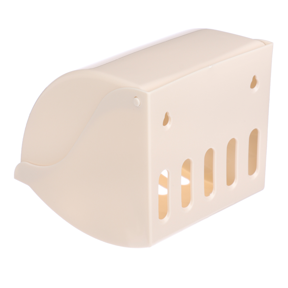 Держатель для туалетной бумаги, Фантазия, пластик, бежевый, арт.№ 463-455