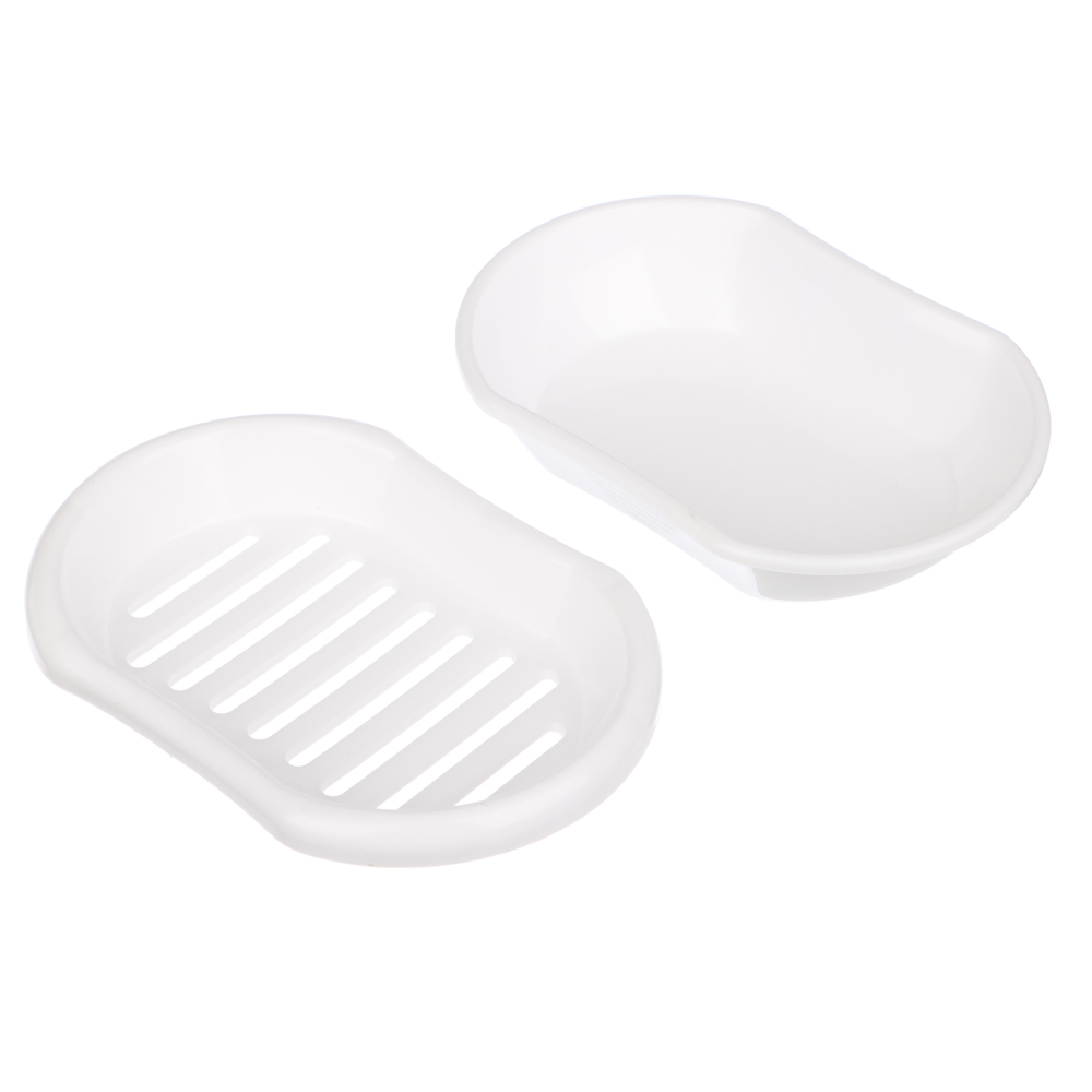 Мыльница с решеткой, Фантазия, пластик, белый, арт.№ 463-457